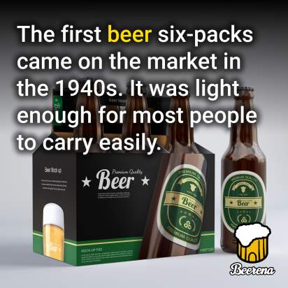 The first beer six-packs